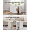 SONGMICS HOME Superfast Toolless Assembly, Cat Litter Box Enclosure, Cat House, for Large Cats, Push-to-Open Doors, Minimalist Modern, White - 2 of 4