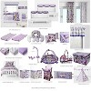Bacati - Botanical Floral Birds Purple Multicolor 3 pc Crib Bedding Set - 3 of 4