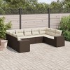 vidaXL Garden Sofa Set Brown PE rattan 9 Piece Modular Garden Sofa Set - 2 of 4