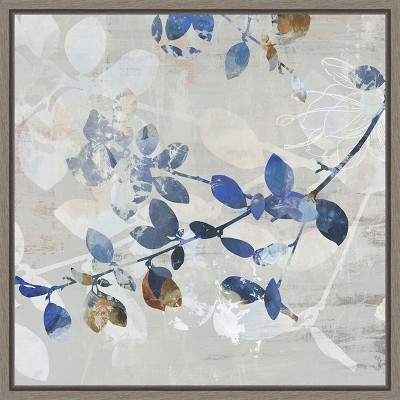 Amanti Art Golden Blue I by Asia Jensen Canvas Wall Art Print Framed 22 x 22-in.