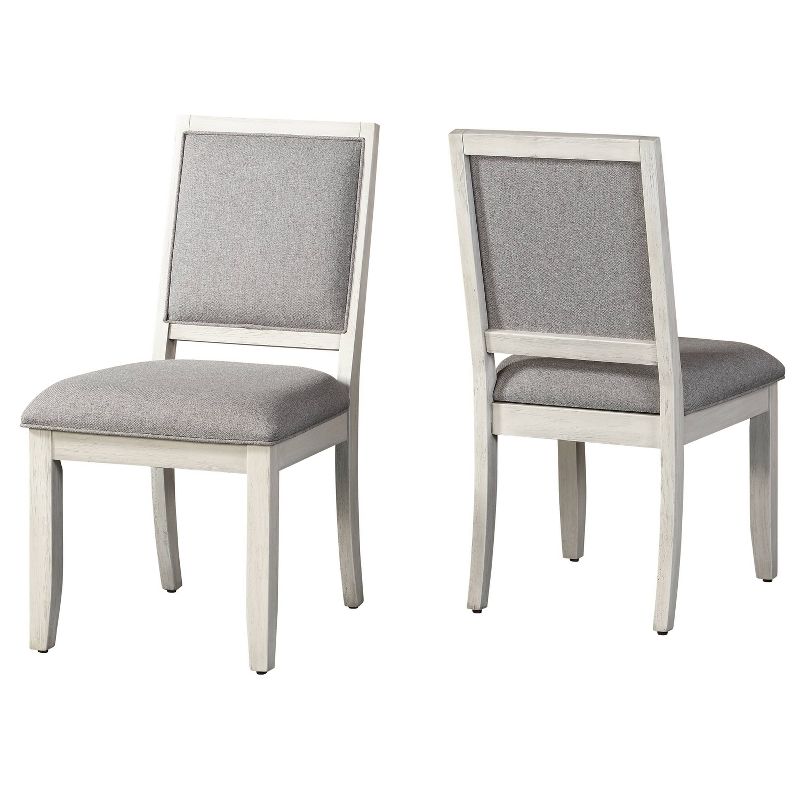 Set of 2 18&#34; Canova Parsons Chairs White - Steve Silver Co., 1 of 8