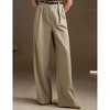 Women's High Waist Wide Leg Pants Office Straight Leg Formal Work Pants - 3 of 4