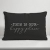 Creative Products This Is Our Happy Place Black and White 14x20 Indoor / Outdoor Pillow - 4 of 4