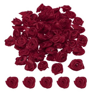 Unique Bargains Satin Fabric Decorative DIY Craft Embellishment Ribbon Roses 50 Pcs - 1 of 4