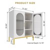 Fontoi Decorative Storage Cabinets, Dining Room Storage Cabinets with Fluted Glass 2-Door, Freestanding Cabinet, White, 31.5"*15.74"*39.96" - 2 of 4