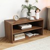 GDFStudio Larrick Modern Storage Sideboard Cabinet with Open Shelves, Walnut - 2 of 4
