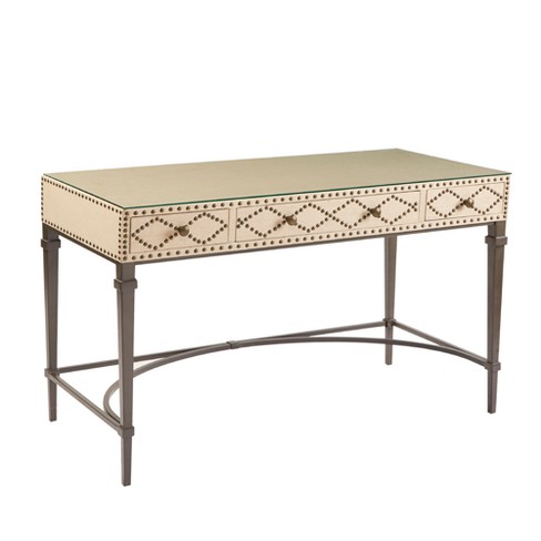 Rosalie Nailhead Writing Desk Cream Graphite Target