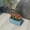 LeisureMod Rectangular Planter in Fiberstone with Drainage Holes for Indoor and Outdoor Home Bloom Collection - 3 of 4