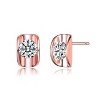 Guili Sterling Silver Geometric Stud Earrings with Cubic Zirconia – A Sleek and Modern Design That Blends Minimalist Elegance with Timeless Sparkle - 3 of 3