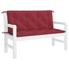 vidaXL Bench Cushion Water Repellent Outdoor Seat Cushion Pad Oxford Fabric - 47.2" Wine Red - 3 of 4