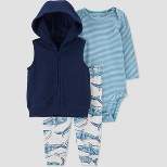 Carter's Just One You® Baby Boys' Whale Vest Cardigan Set - Navy Blue