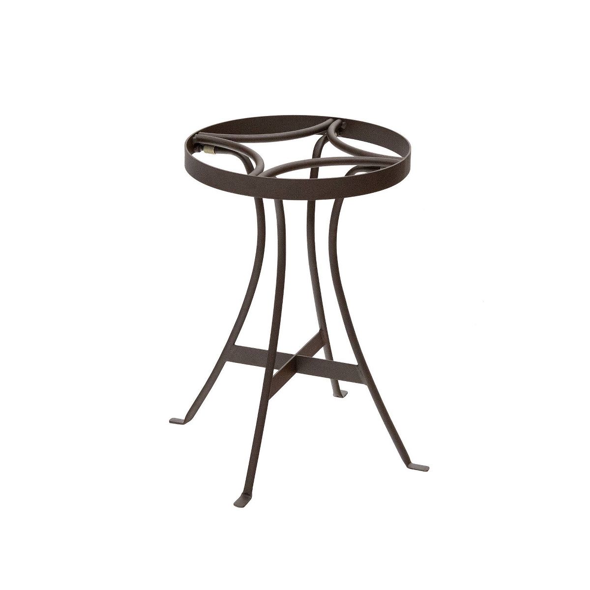 ACHLA Designs Rectangular Roman Bronze Wrought Iron Indoor Planter Stand Black 10.5"x10.5"x15.5"