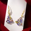 Ross-Simons Italian Multicolored Murano Glass Millefiori Christmas Tree Drop Earrings With 18kt Gold Over Sterling - 3 of 4