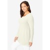Jessica London Women's Plus Size Ribbed Baby Doll Tunic Sweater - 4 of 4