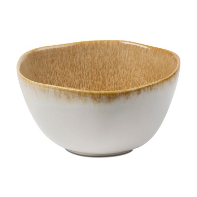 tag Soho Reactive Glaze Snack Bowl Beige Ceramic 14oz Dishwasher Safe 2.8in H x 5.5in Dia Perfect for Serving Snacks