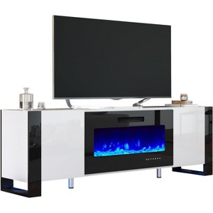U-Shaped Legs Fireplace TV Stand with Fireplace - 1 of 4