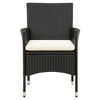 vidaXL Patio Chairs with Cushions 2 pcs Poly Rattan Black - 3 of 4