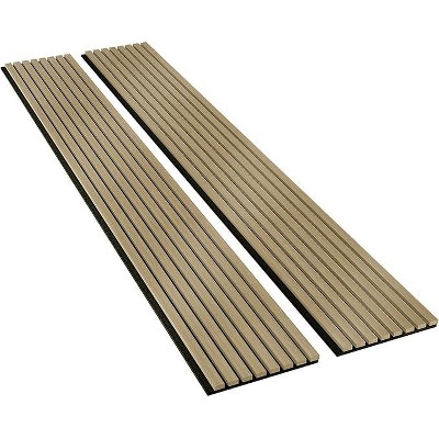 Vipbear Solid wood wall panels, 2 soundproof wall panels, 3D texture board acoustic groove wall panels for interior wall decoration
