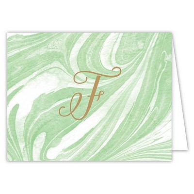10ct Marble Folded Notes Monogram F