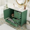 INFURNIC Vanity Tables, Elegant Compact Space Saving Bathroom Vanity with Advanced Features for Small Bathrooms, Green, 18.3"*24"*34.3" - 2 of 4