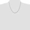 Black Bow Jewelry 3mm 10k White Gold D/C Quadruple Rope Chain Necklace - 2 of 4