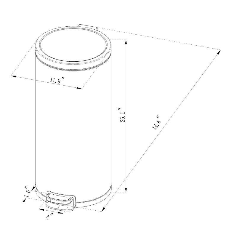 30L Round Step Trash Can - Brightroom™, 5 of 11