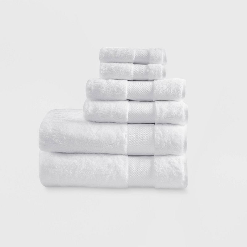 Turkish 100% Cotton 6pc Absorbent Ultra Soft Bath Towel Set, 1 of 8