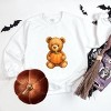 Watercolor Pumpkin Bear -  Womens Sweatshirt - 2 of 3