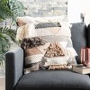 Honor Pillow - Grey/Ivory - 20"X20" - Safavieh - 3 of 4