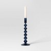 Tall Modern Glass Taper Holder Blue - Threshold™: Painted Finish, 10.8" Stand for Tabletop Decor - image 3 of 3