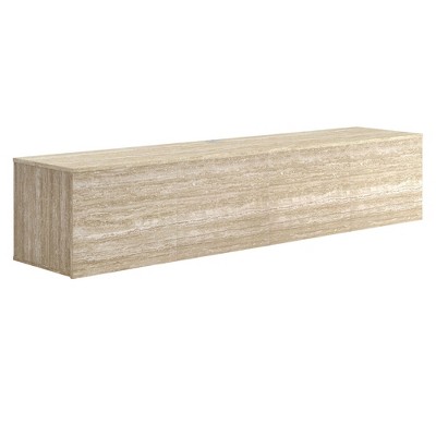Modway Terra 71" Wall-Mounted TV Stand – Floating Media Console with Wood Grain Finish