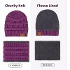 Women Winter Beanie Hat, Infinity Scarf, and Screen Friendly Gloves Set, Cold Weather Snow Gear for Adults - 3 of 4