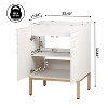 JONATHAN Y Rowan Geometric Modern Transitional 2-Shelf Bath Vanity Cabinet Only (Sink Basin Not Included) - 3 of 4