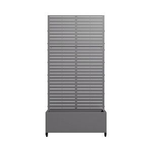 Lirago Iron Mobile Planters Plant Box Raised Garden Bed Trellis for Climbing Plants - 72x35 - 1 of 4