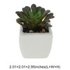 Unique Bargains Artificial Plants Ceramic Pot Plastic 2.01"x2.01"x2.95" 1 Pc - 3 of 4