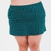 Calypsa Women's Chlorine Resistant High Waisted Mini Swim Skirt With Shorts - 4 of 4
