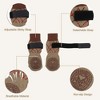 Unique Bargains Non-Slip Dog Socks with Adjustable Sticky Tapes for Hardwood Floors 4Pcs - 2 of 4
