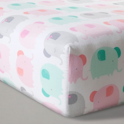 pink fitted crib sheet