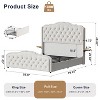 WOWLIVE Upholstered Bed Frame with 4 Drawers, Velvet Platform Bed with Wingback Headboard, No Boxing Spring Needed - 3 of 4