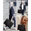 Laptop Bag for Women, Fashion Computer Tote Large Capacity, Leather Shoulder Bag Purse Set, Professional Business Work Briefcase - 4 of 4