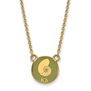 Black Bow Jewelry 14k Yellow Gold Plated Sterling Silver Kappa Delta Greek Life Necklace 18 Inch - 1 of 4