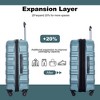 3 PCS Expandable PC Lightweight Luggage Sets Suitcase with Two Hooks, 360° Spinner Wheels and TSA Lock  21"25"29" - ModernLuxe - 3 of 4