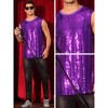 INSPIRE CHIC Men's Crew Neck Sleeveless Party Shiny Sequin Tank Top - 4 of 4