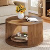 Tribesigns Round Coffee Table, 31.5" Circle Center Table with Alcove Storage, Accent Cocktail Table for Living Room, Apartment, Small Space - 4 of 4
