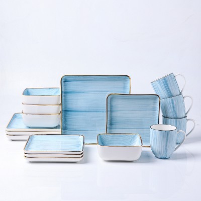 Stone Lain Esmeralda 16-Piece Porcelain Dinnerware Set, Service for 4