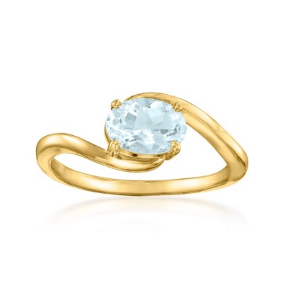 Ross-Simons 0.50 Carat Aquamarine Ring in 14kt Yellow Gold