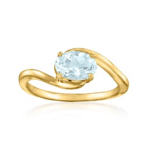 Ross-Simons 0.50 Carat Aquamarine Ring in 14kt Yellow Gold - 1 of 4