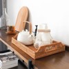 BRINJOY Rectangular Rattan Tray with Handle - 17x11.4x1.8 inch Woven Basket Tray for Coffee Table, Dining Room & Bathroom Organization - 2 of 4