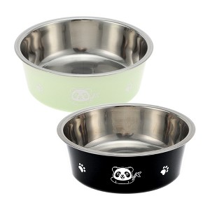 Unique Bargains Non-Skid Small Pet Bowl 4.72" Dia - 1 of 4