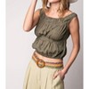 Women's Textured Cotton Gauze Top - Easel - 3 of 4